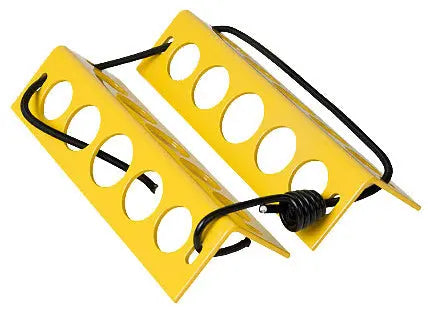 Aircraft Wheel Chocks Yellow Aluminum with Bungee Cord