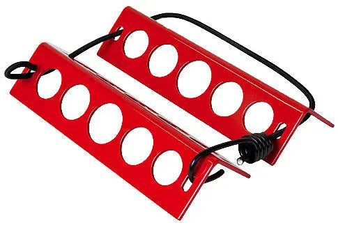 Aircraft Wheel Chocks Red Aluminum with Bungee Cord