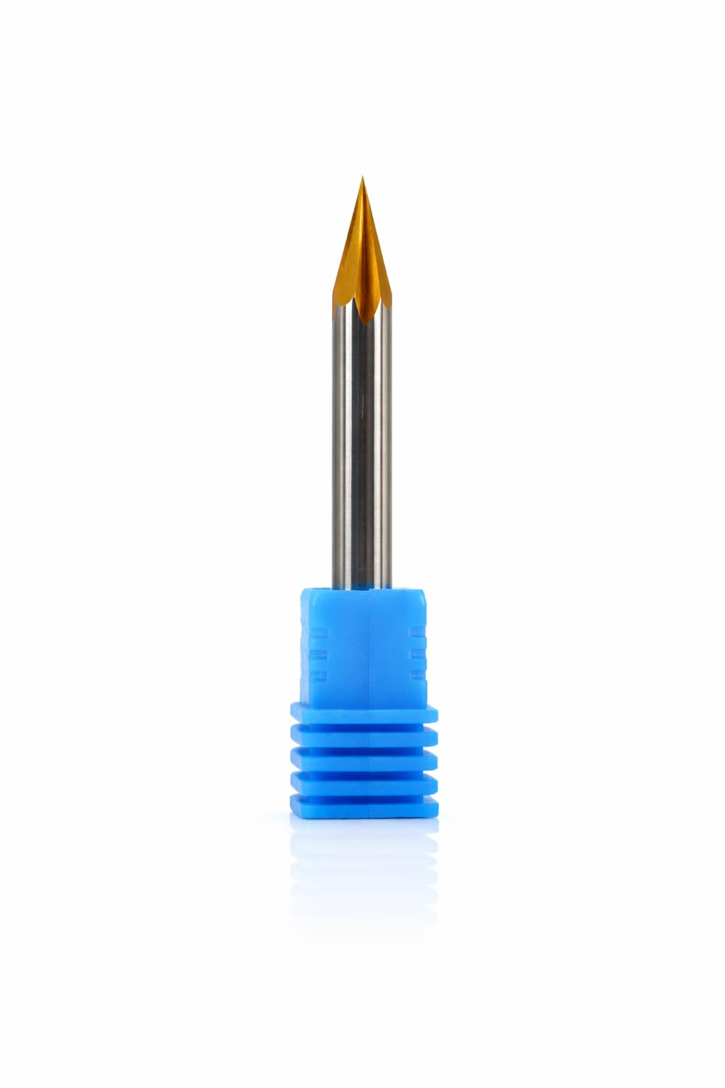 Carbide 3-Flute 90° V-Groove Chamfer End Mill, 6mm Shank