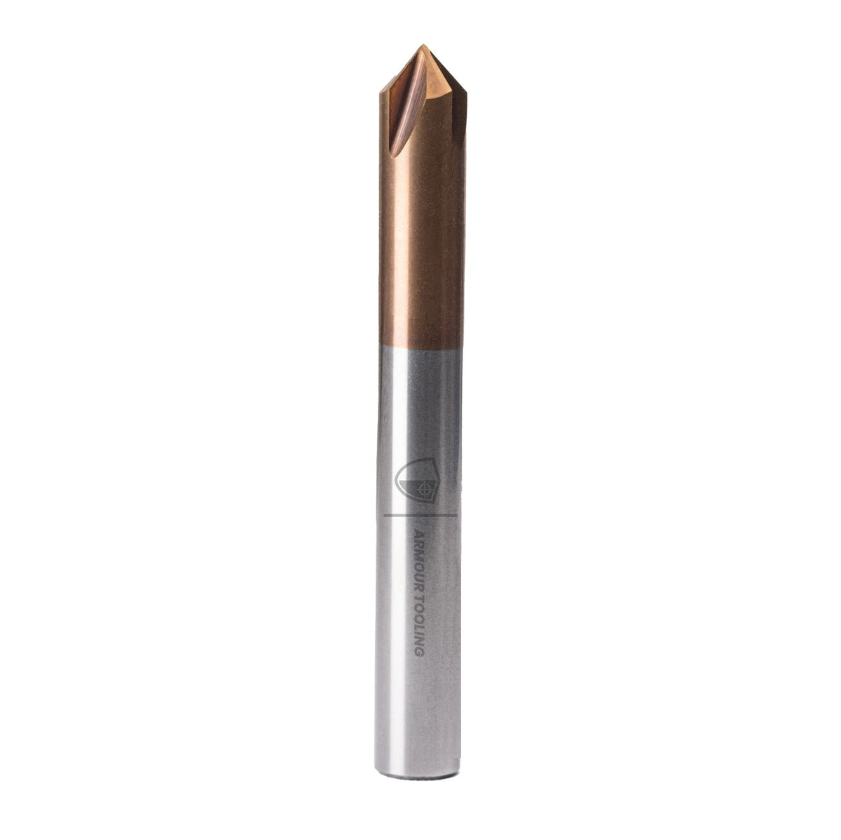 Carbide 3-Flute 90° V-Groove Chamfer End Mill, 6mm Shank