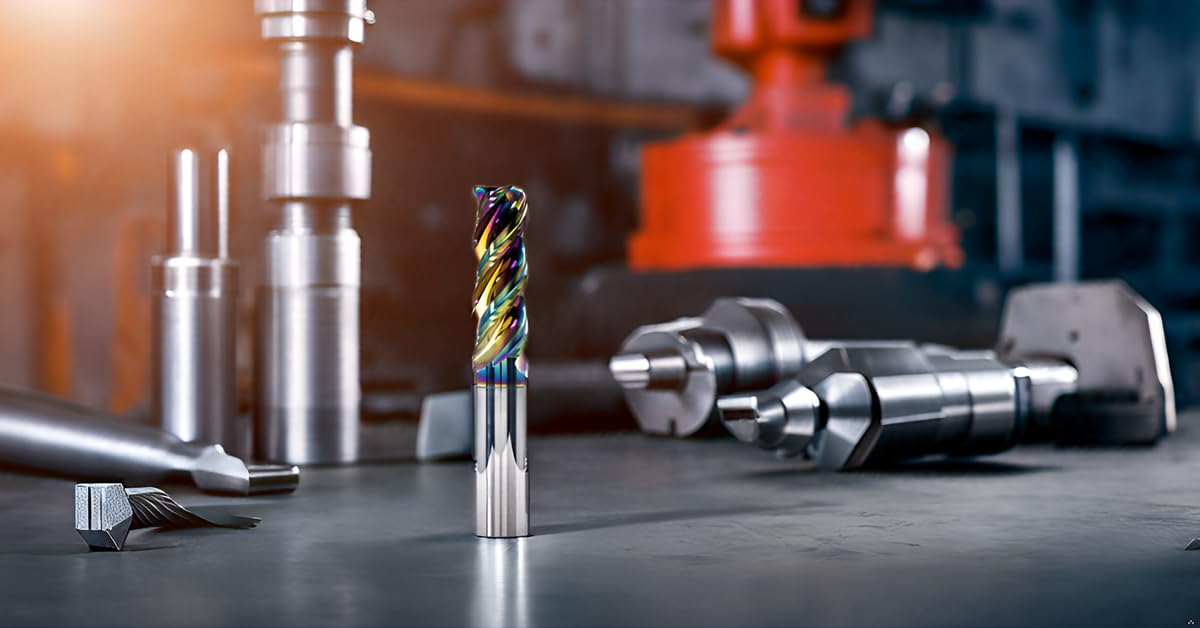 Carbide 3-Flute 90° V-Groove Chamfer End Mill, 6mm Shank