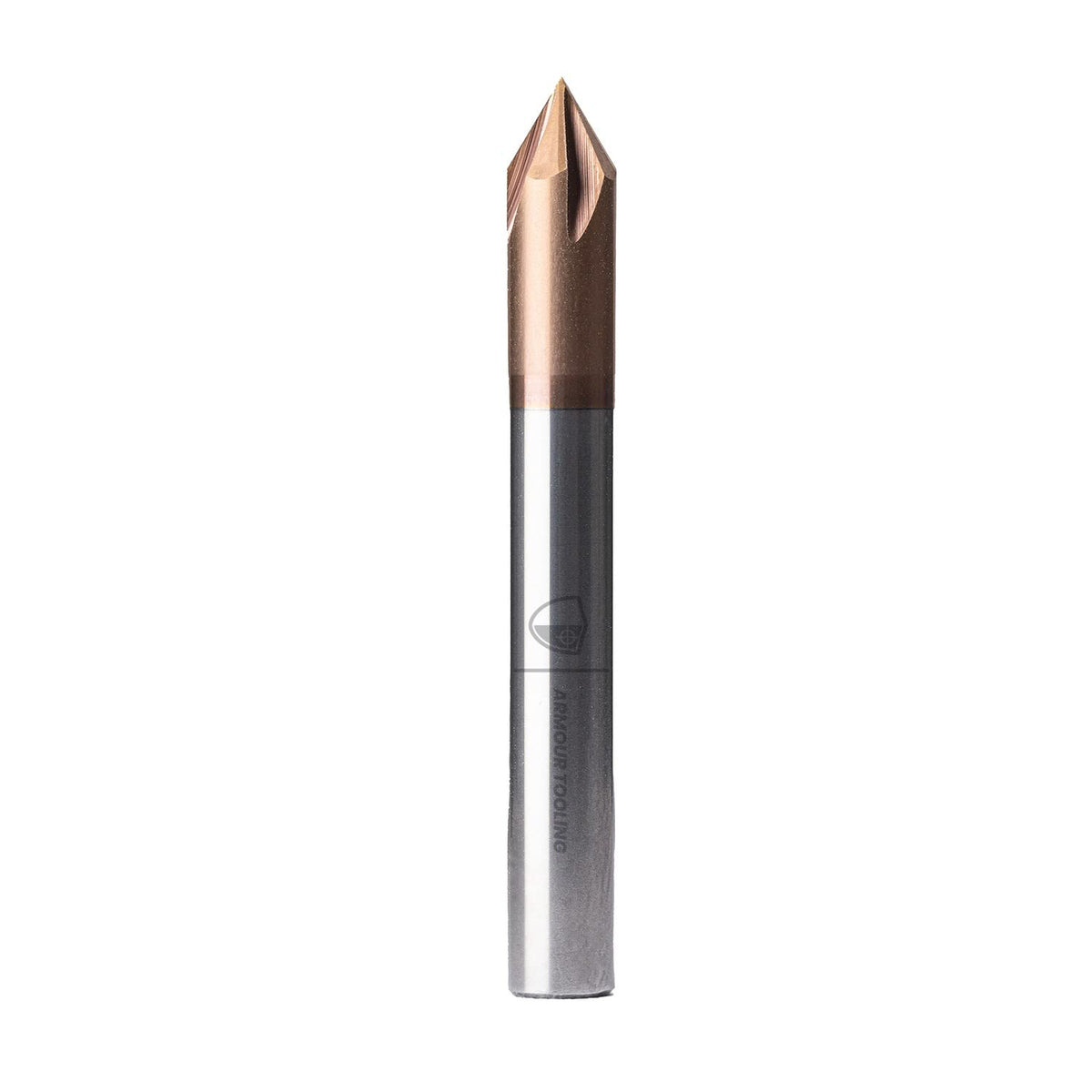 Carbide 3-Flute 90° V-Groove Chamfer End Mill, 6mm Shank