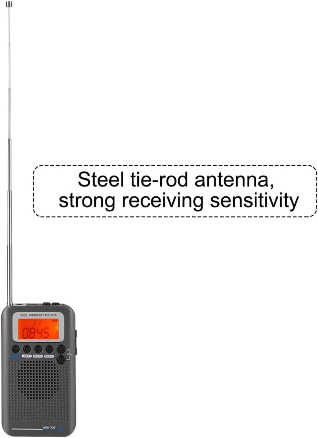 Portable Handheld VHF Band Radio Receiver with LCD Display FM/AM/CB/Air Access