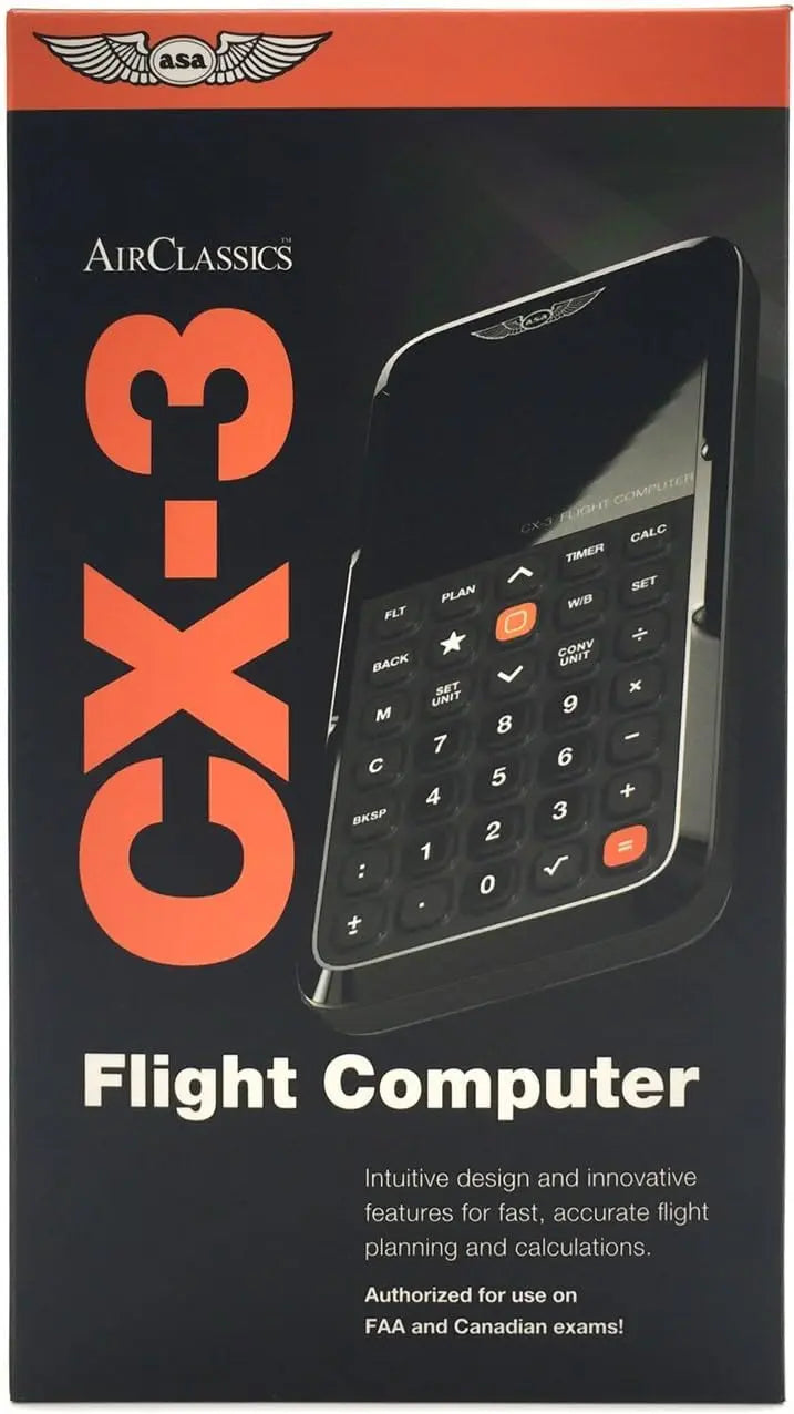 ASA CX-3 Flight Computer | Advanced Aviation Calculator for Student Pilots & Professionals | FAA Approved for Exams | ICAO-Compliant Digital E6B Jhears Aero