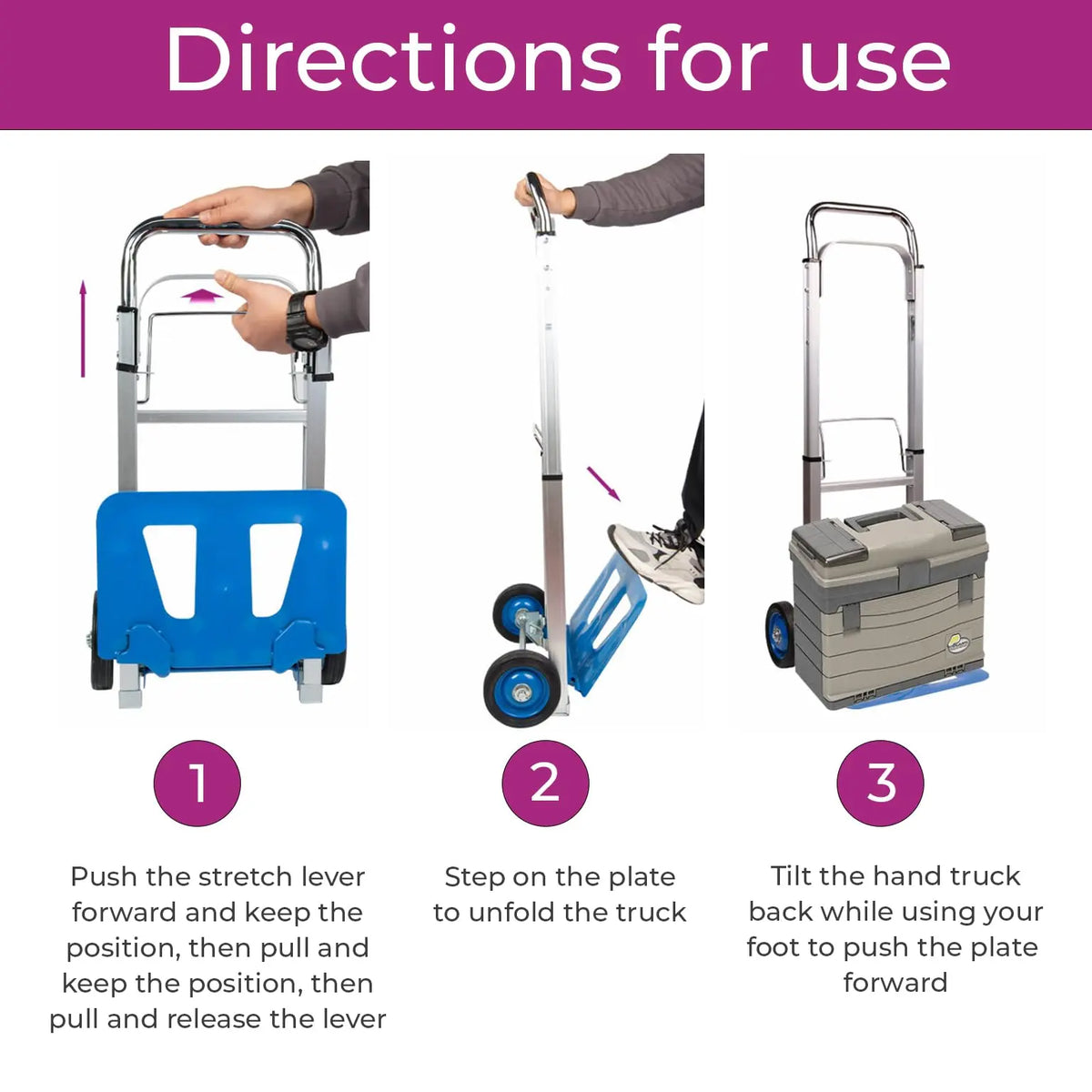 Neo Heavy Duty Aluminium Folding Sack Trolley Hand Truck Barrow Transport Wheels Extendable Handle (150 kg) Jhears Aero