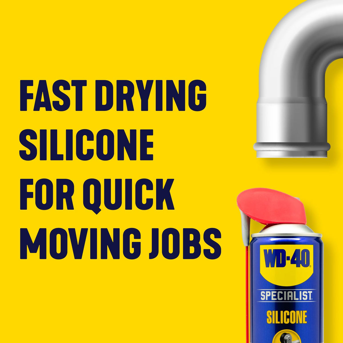 WD-40 Specialist Silicone Lubricant Spray, Smart Straw, 400ml - Twin Pack Jhears Aero