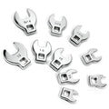 Powerbuilt 10 Piece 3/8 Inch Drive SAE and Metric Crowfoot Wrench Set