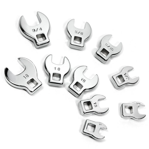 Powerbuilt 10 Piece 3/8 Inch Drive SAE and Metric Crowfoot Wrench Set
