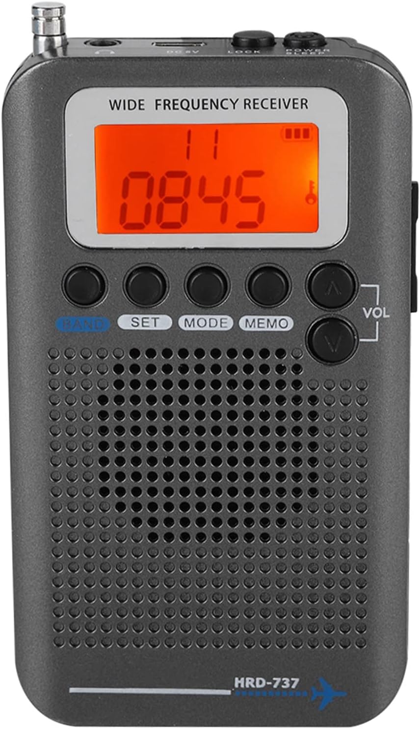 Portable Handheld VHF Band Radio Receiver with LCD Display FM/AM/CB/Air Access