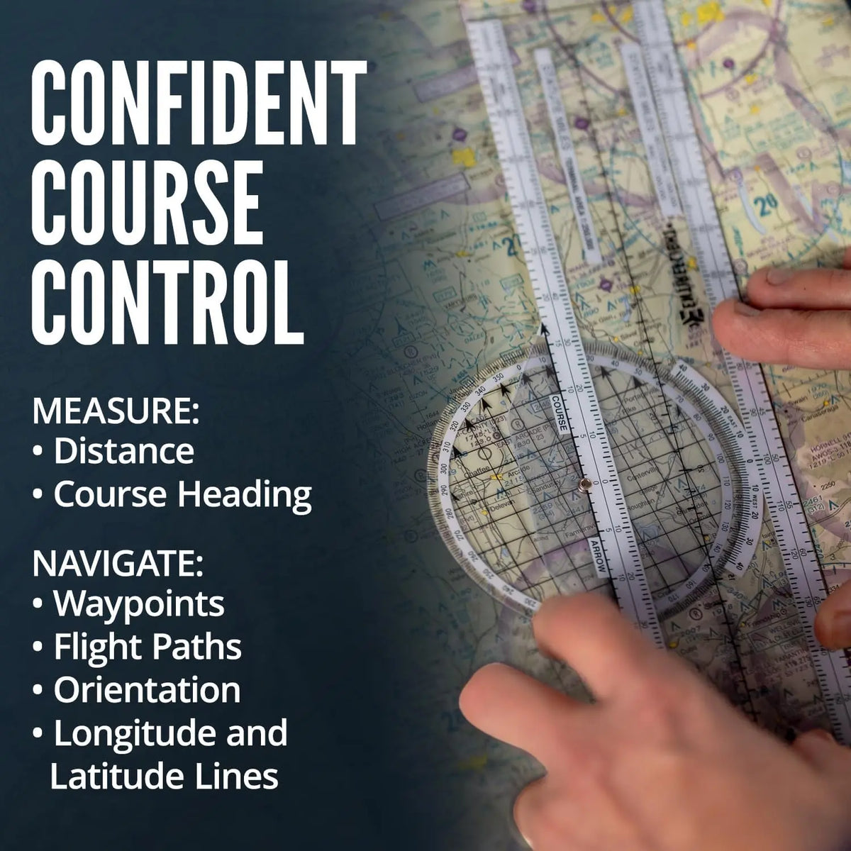 EntireFlight - E6B Flight Computer and Aviation Plotter - Essential Pilot Accessories and Aviation Tools for Your Flight Bag - Use with IFR VFR Sectional Charts - Premium Calculator Jhears Aero