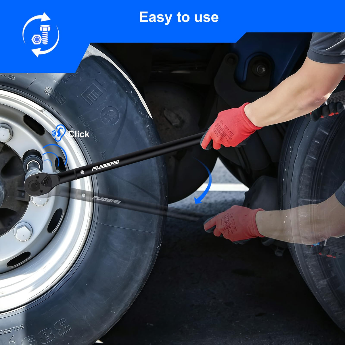 1/2" Torque Wrench Set, 20-230 Nm, 3 CR-MO Sockets