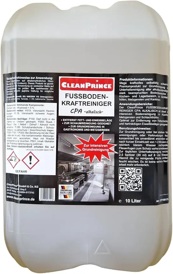 10 Litre Canister Floor Kraft - Cleaner Alkaline CPA EIN Alkalisches... Jhears Aero