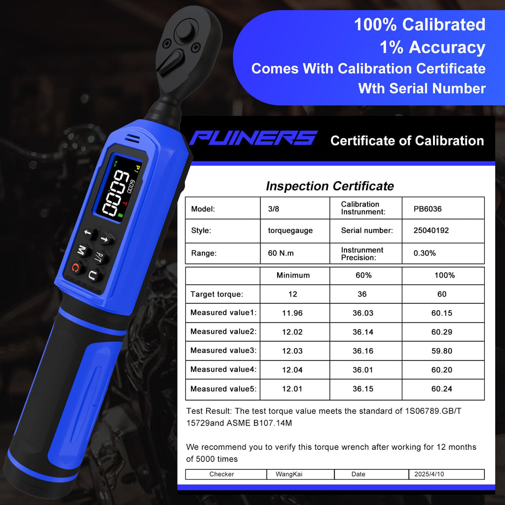 1/2" Torque Wrench Set, 20-230 Nm, 3 CR-MO Sockets