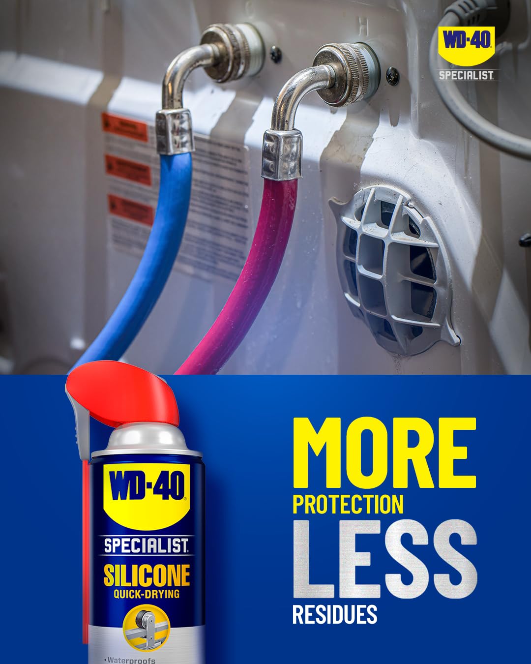 WD-40 Specialist Silicone Lubricant Spray, Smart Straw, 400ml - Twin Pack Jhears Aero