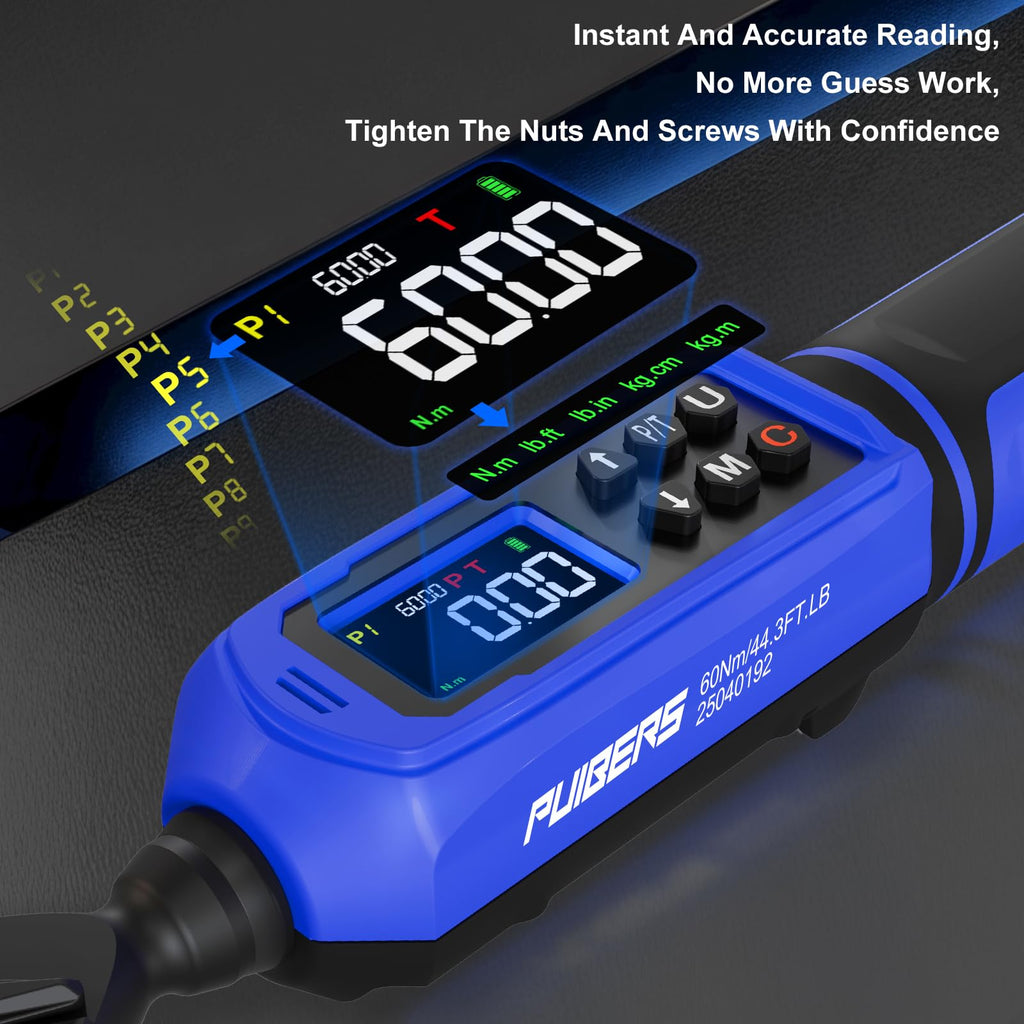 1/2" Torque Wrench Set, 20-230 Nm, 3 CR-MO Sockets
