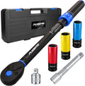1/2" Torque Wrench Set, 20-230 Nm, 3 CR-MO Sockets