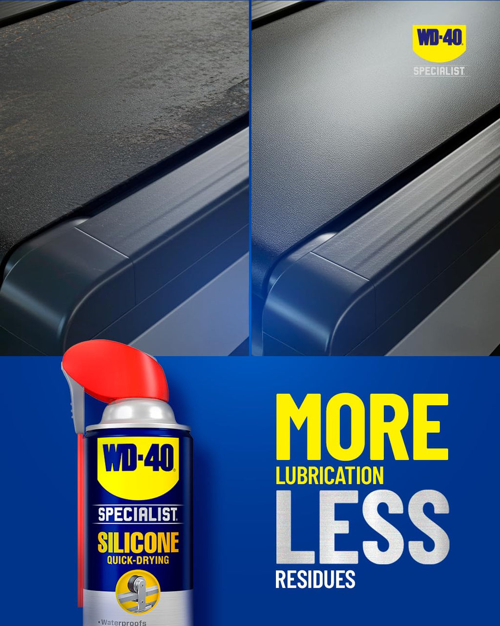 WD-40 Specialist Silicone Lubricant Spray, Smart Straw, 400ml - Twin Pack Jhears Aero