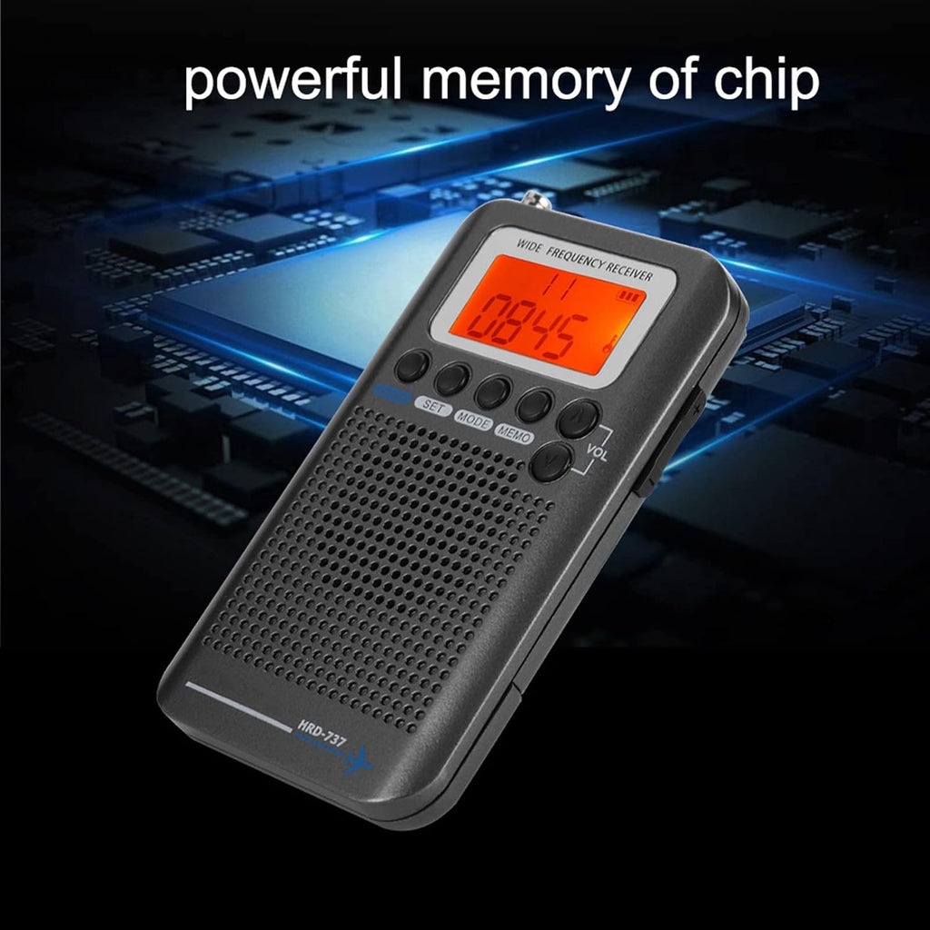 Portable Handheld VHF Band Radio Receiver with LCD Display FM/AM/CB/Air Access