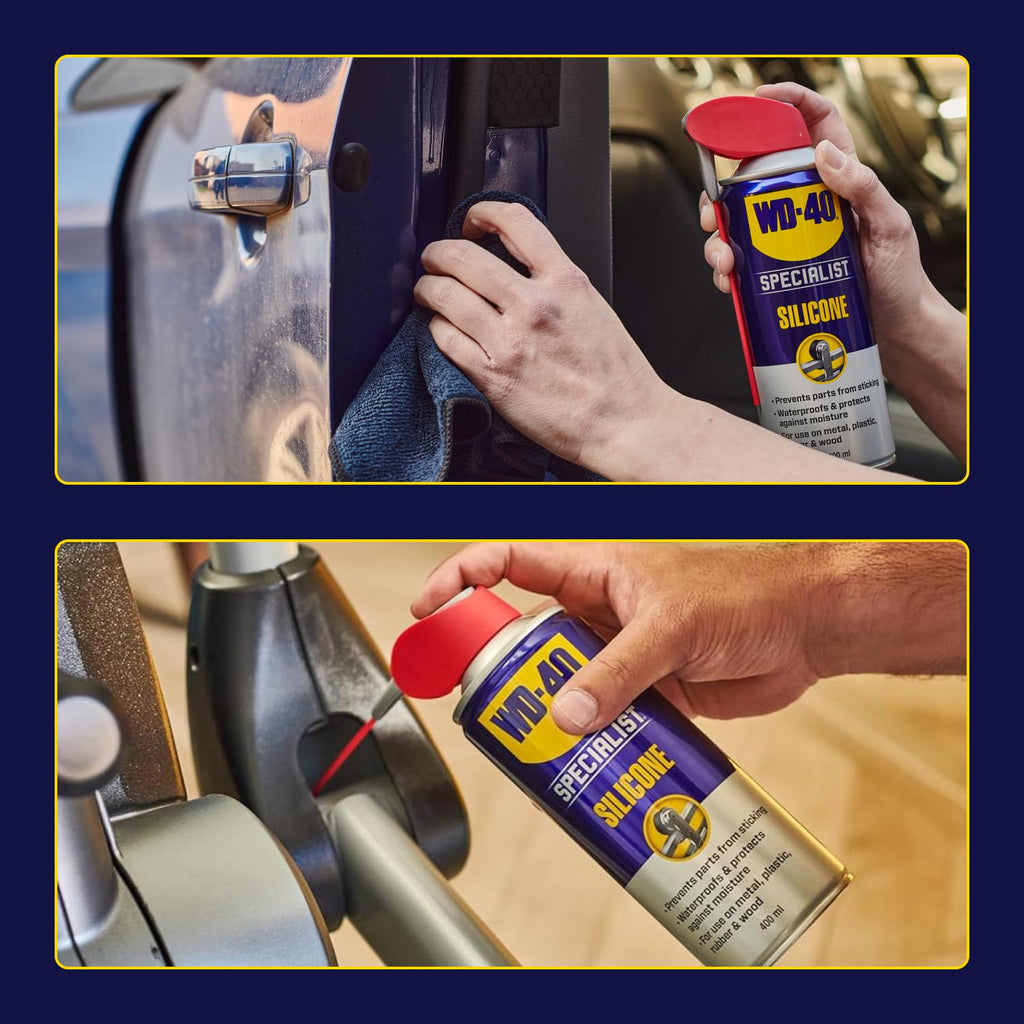 WD-40 Specialist Silicone Lubricant Spray, Smart Straw, 400ml - Twin Pack Jhears Aero