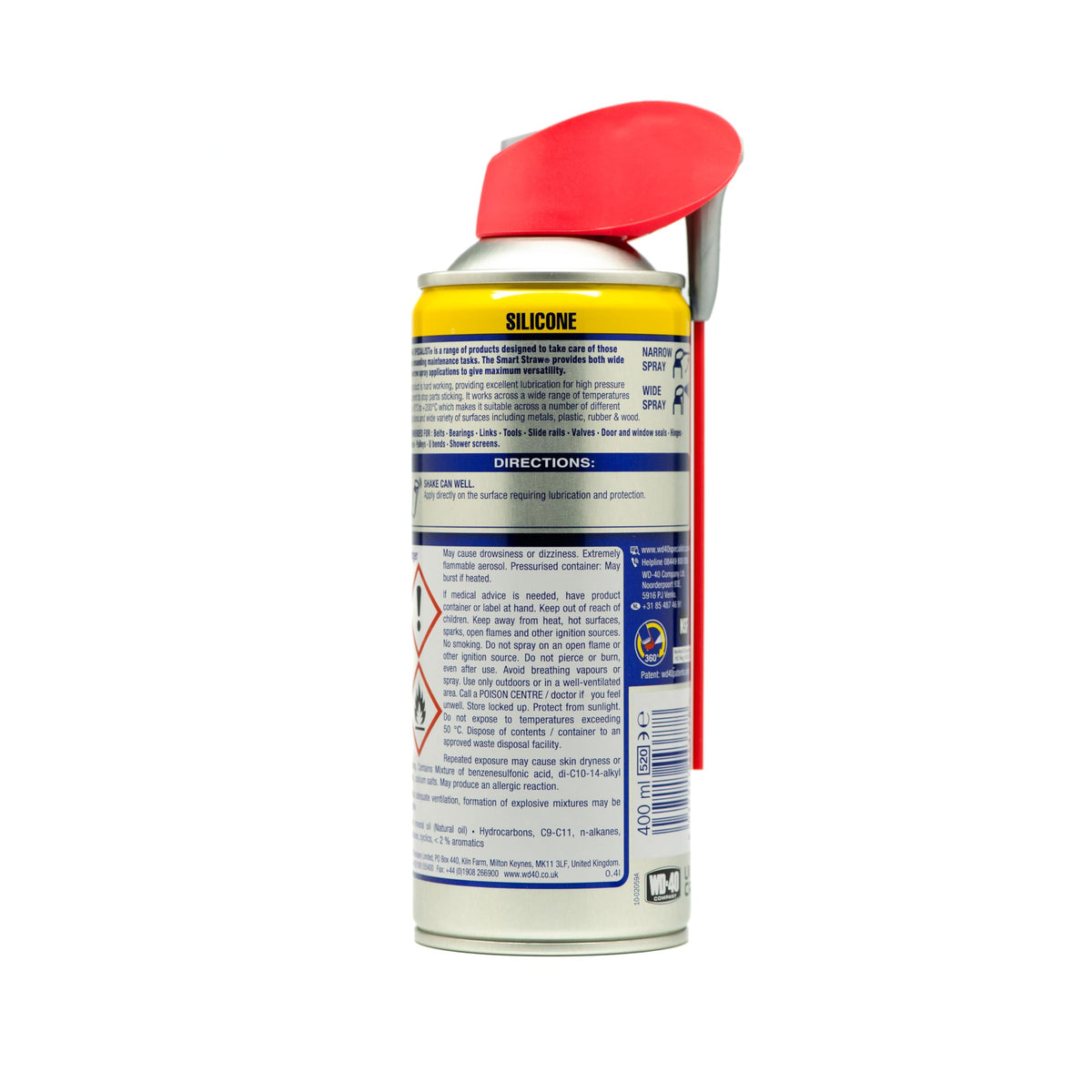 WD-40 Specialist Silicone Lubricant Spray, Smart Straw, 400ml - Twin Pack Jhears Aero