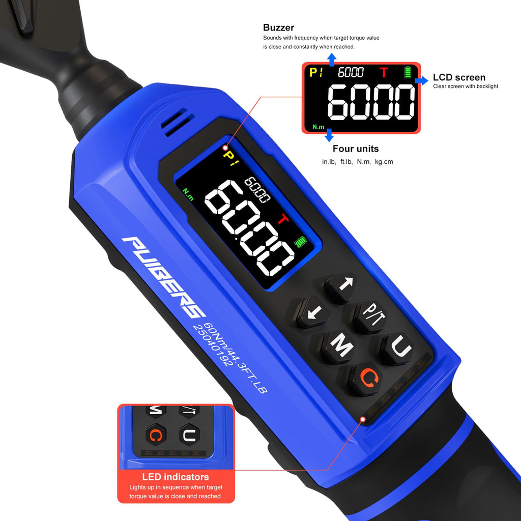 1/2" Torque Wrench Set, 20-230 Nm, 3 CR-MO Sockets