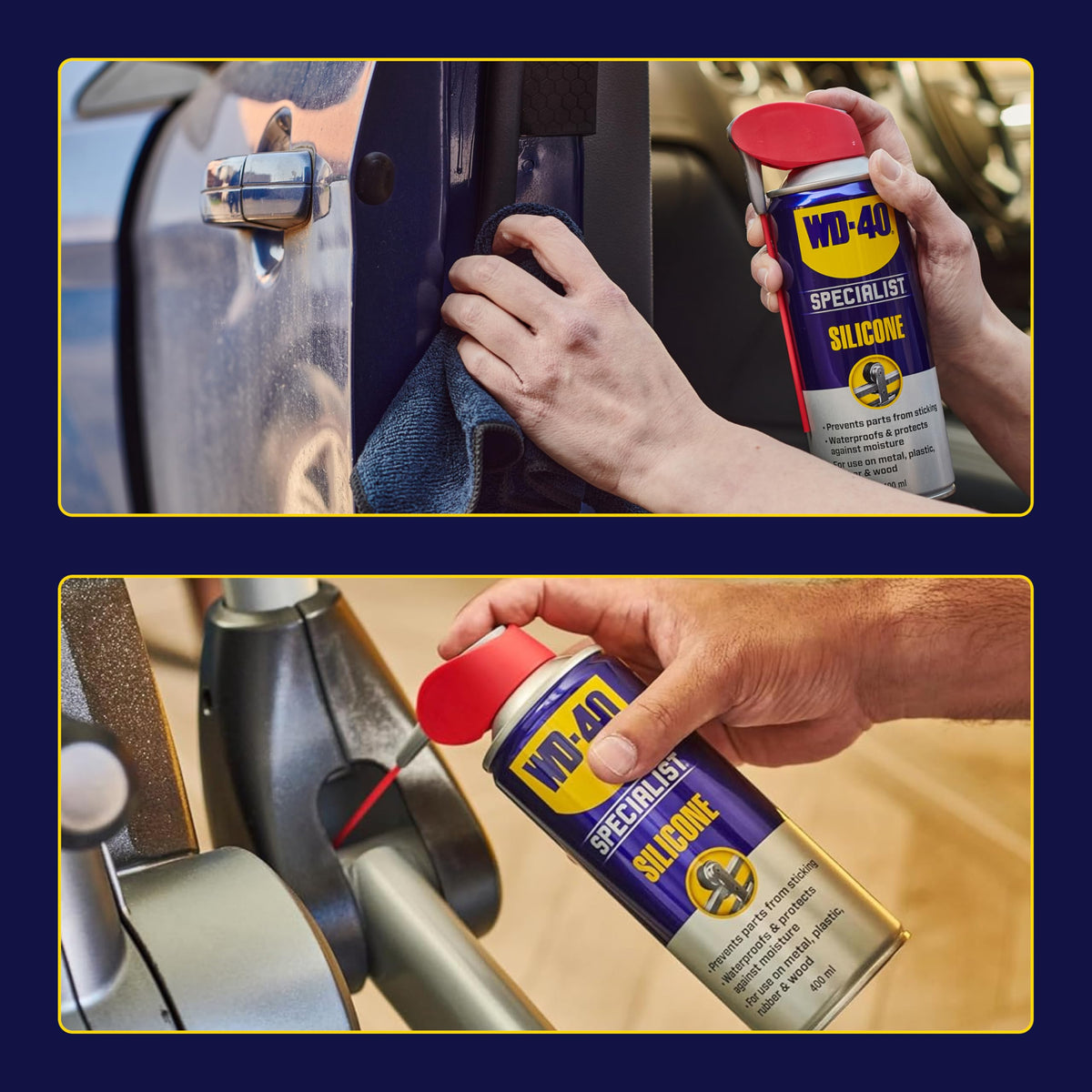 WD-40 Specialist Silicone Lubricant Spray, Smart Straw, 400ml - Twin Pack Jhears Aero