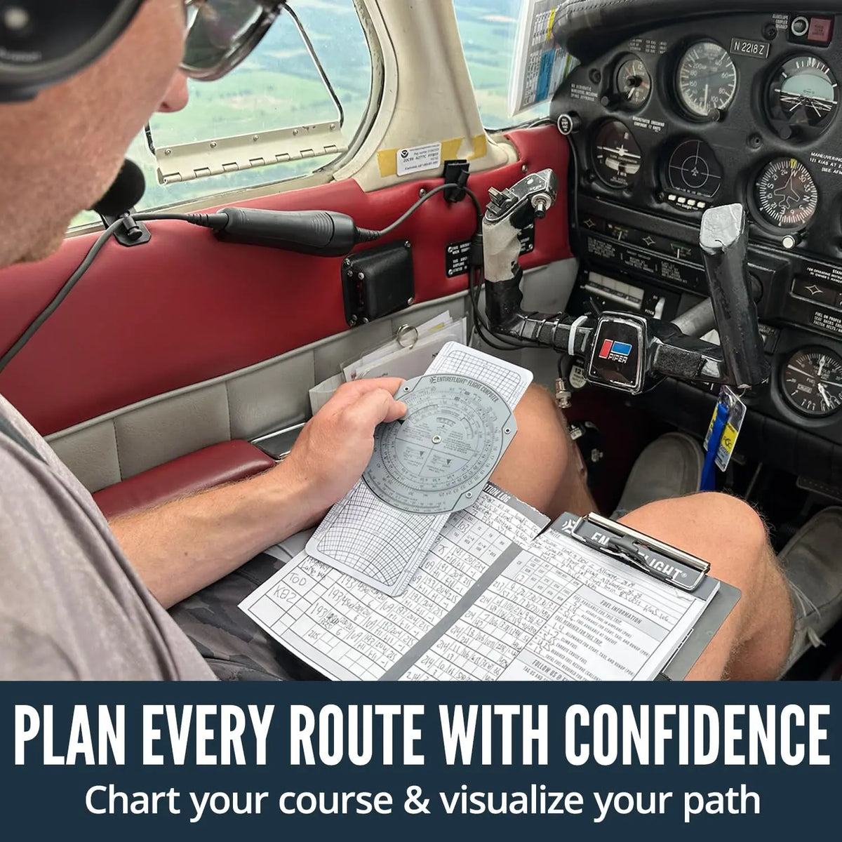 EntireFlight - E6B Flight Computer and Aviation Plotter - Essential Pilot Accessories and Aviation Tools for Your Flight Bag - Use with IFR VFR Sectional Charts - Premium Calculator Jhears Aero