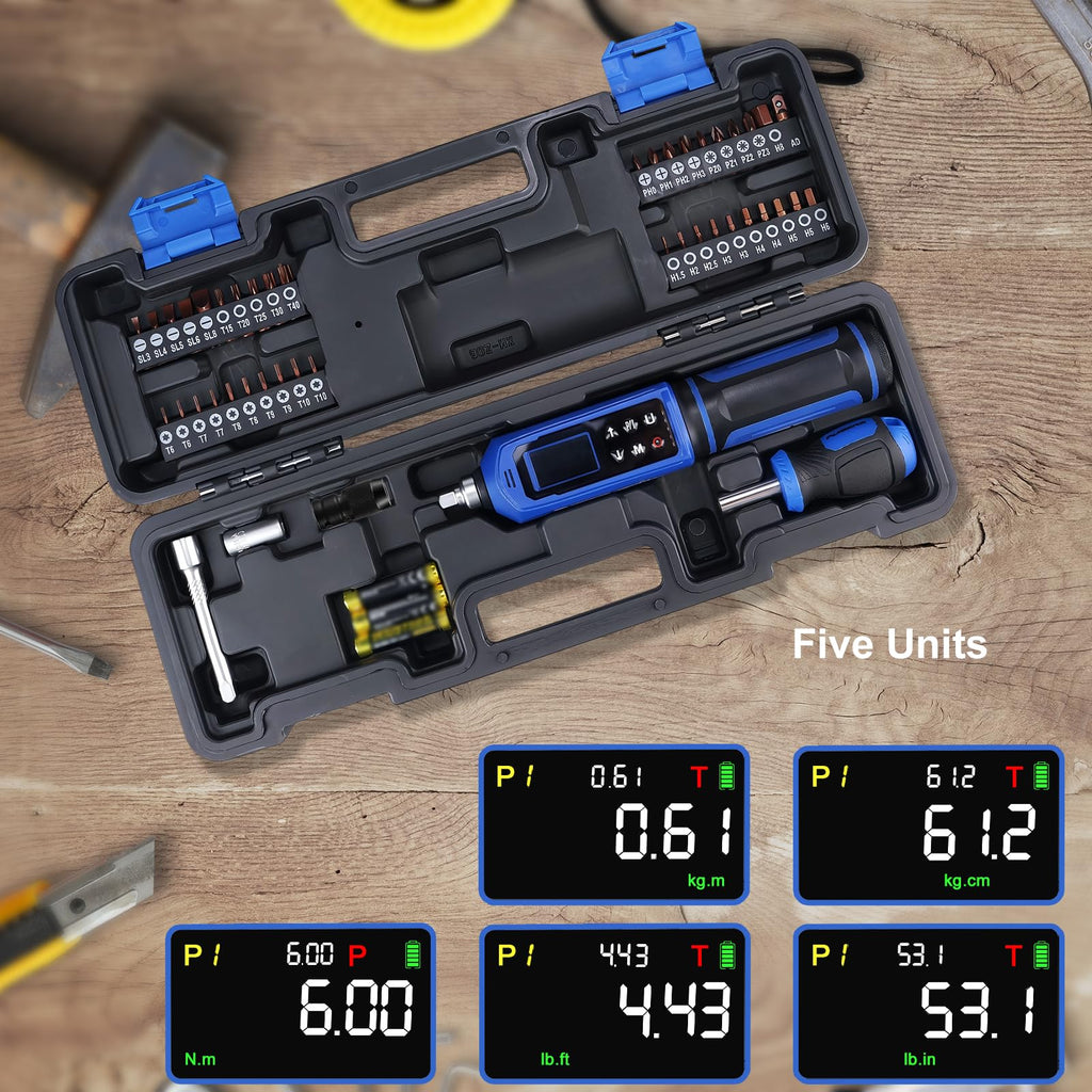 1/2" Torque Wrench Set, 20-230 Nm, 3 CR-MO Sockets
