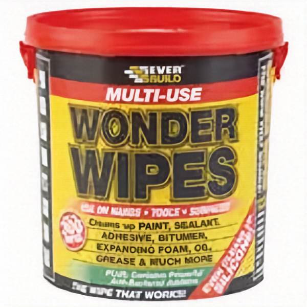 5 X Everbuild Giant Wonder Wipes Multi Purpose Hand - 300 Tub