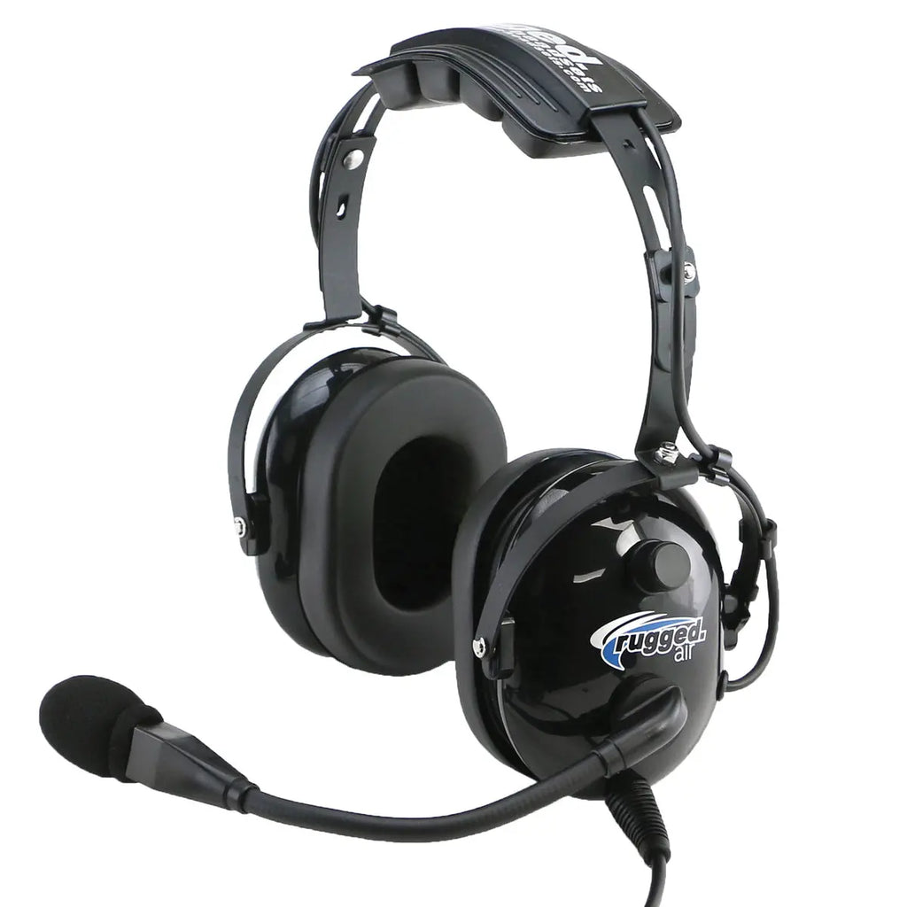 Rugged Air RA200 Aviation Headset Dual Plugs Stereo Mono MP3 Input