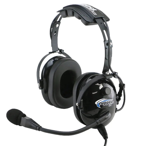 Rugged Air RA200 Aviation Headset Dual Plugs Stereo Mono MP3 Input