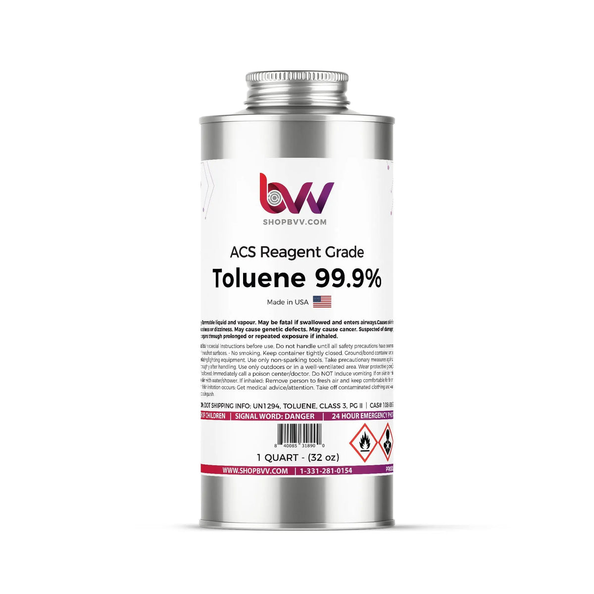 Toluene Solvent 500ml 99.9% Pure ACS Lab Grade
