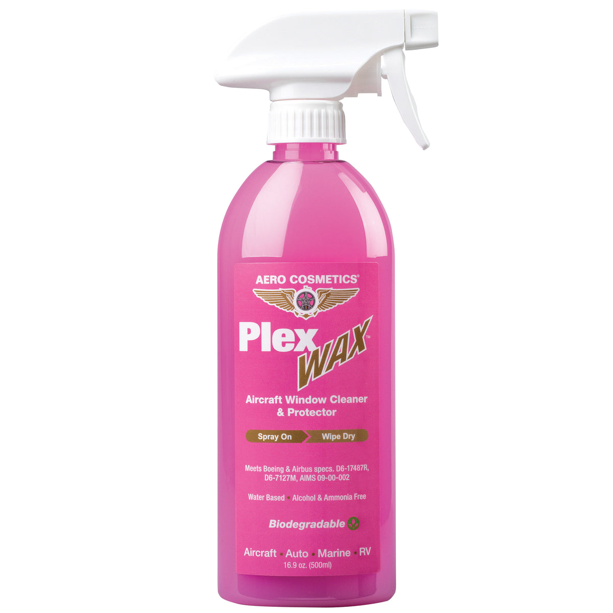 Aero Cosmetics Plex Wax aircraft window cleaner 16 oz