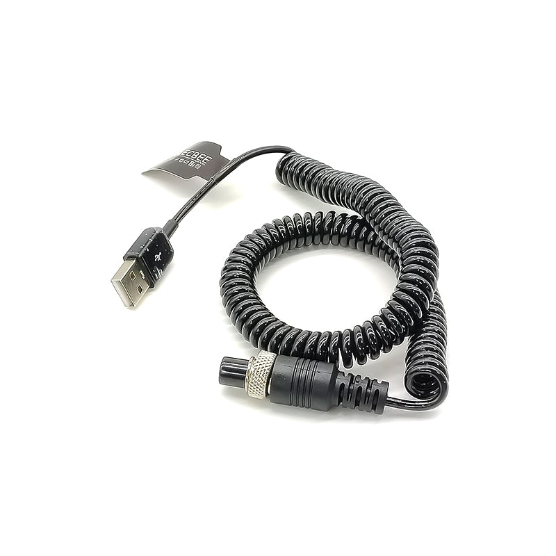 Aviation Plug GX12 Female 4 Pin to USB 2.0 Type-A Male Cable