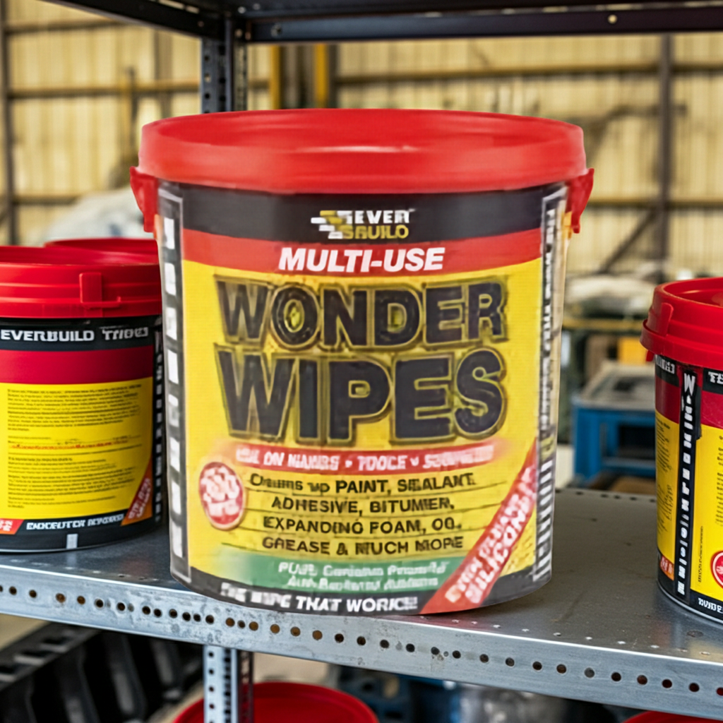 5 X Everbuild Giant Wonder Wipes Multi Purpose Hand - 300 Tub