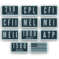 EntireFlight Commercial Pilot Milestone Patch Set Hook and Loop