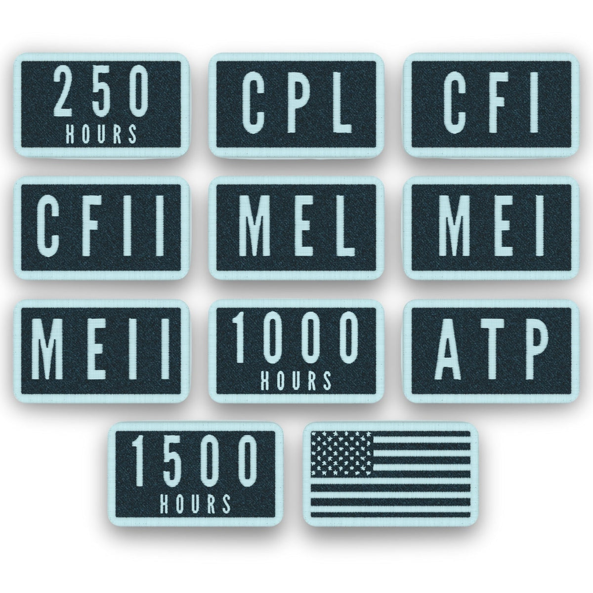 EntireFlight Commercial Pilot Milestone Patch Set Hook and Loop