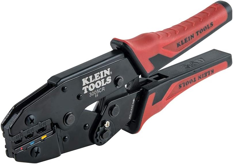 Pince à sertir à cliquet Klein Tools 3005CR pour fils de calibre 10 à 22 AWG et bornes isolées