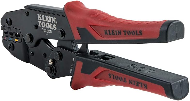 Pince à sertir à cliquet Klein Tools 3005CR pour fils de calibre 10 à 22 AWG et bornes isolées