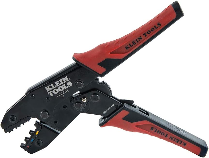 Pince à sertir à cliquet Klein Tools 3005CR pour fils de calibre 10 à 22 AWG et bornes isolées