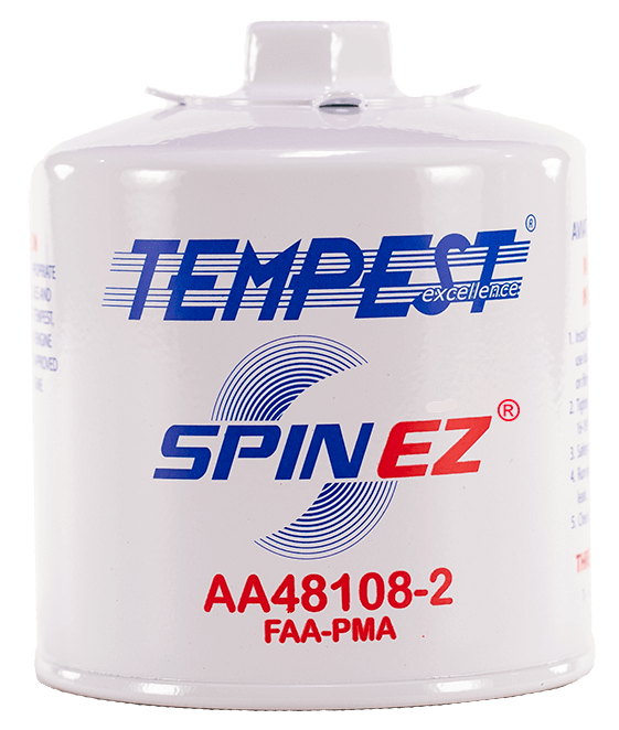 Tempest aviation spin-on oil filter