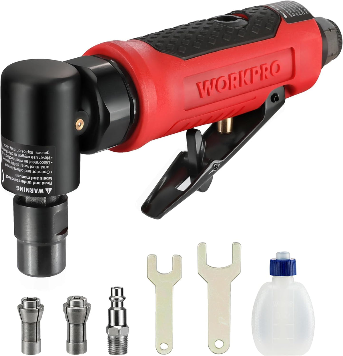 WORKPRO 90-degree air die grinder with collets