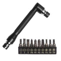 L-shaped socket wrench and 10-bit set